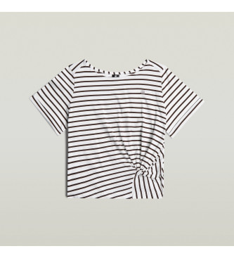 G-Star T-shirt w paski biały