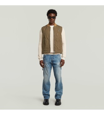 G-Star Geribde gebreide trui met beige structuur