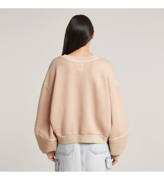 G-Star Beigefarbenes Overdyed Sweatshirt in bergre 