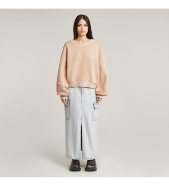 G-Star Beigefarbenes Overdyed Sweatshirt in bergre 