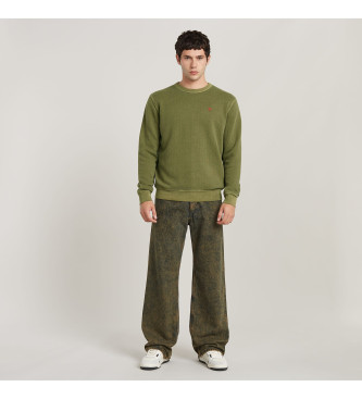 G-Star Sweater Overgeverfd groen