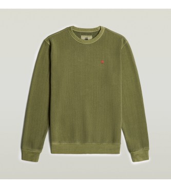 G-Star Sweatshirt Overdyed verde