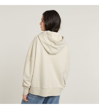 G-Star Embro print oversized hoodie beige