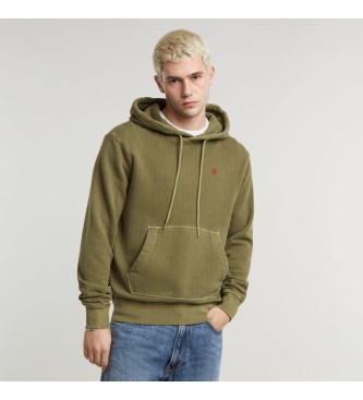 G-Star Overgeverfde Hoodie groen