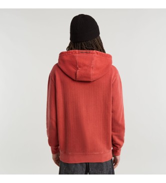 G-Star Sweat  capuche surdimensionn rouge