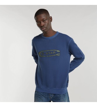 G-Star Sweatshirt Destroyed G Logo navy