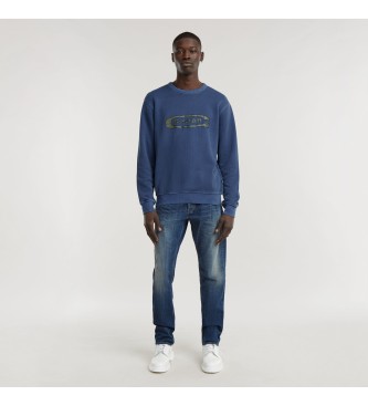 G-Star Sweater Destroyed G Logo marine