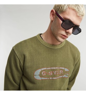 G-Star Destroyed sweatshirt grn