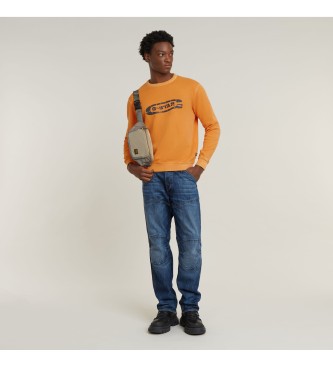 G-Star Sweater Destroyed G Logo oranje