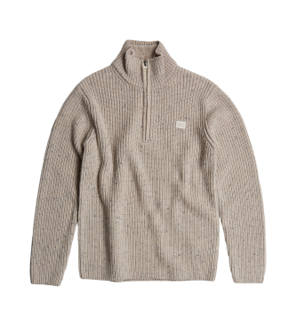 G-Star Sweatshirt mit doppeltem Kragen beige