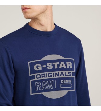 G-Star Felpa blu Originals Underground