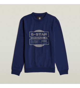 G-Star Felpa blu Originals Underground