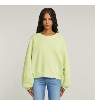 G-Star Sweatshirt surdimensionn Overdyed vert pistache
