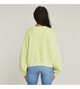 G-Star Sweatshirt surdimensionn Overdyed vert pistache