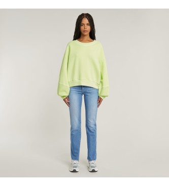 G-Star Sweatshirt surdimensionn Overdyed vert pistache