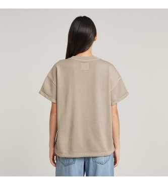 G-Star T-shirt met overgeverfde naaddetails taupe