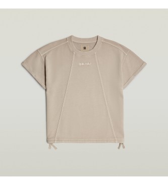 G-Star T-shirt met overgeverfde naaddetails taupe