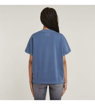 G-Star Camiseta Overdyed Seam Details azul
