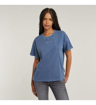 G-Star Camiseta Overdyed Seam Details azul