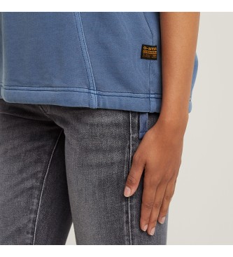 G-Star Camiseta Overdyed Seam Details azul