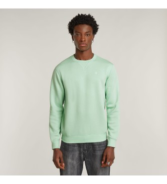 G-Star Sweatshirt Premium Core Ribbed verde