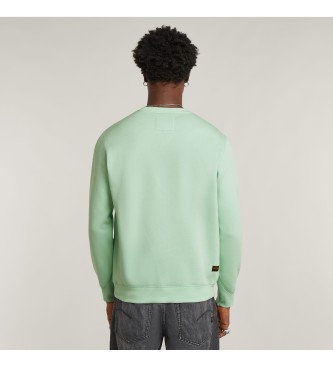 G-Star Sweatshirt Premium Core Ribbed verde