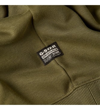 G-Star Sudadera Stacked Old Skool Logo verde