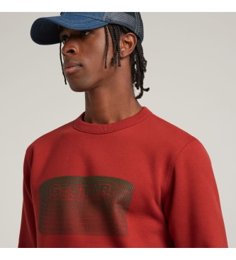 G-Star Stacked Old Skool Logo sweatshirt red