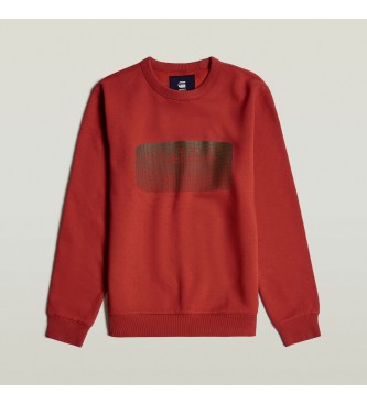 G-Star Stacked Old Skool Logo sweatshirt red