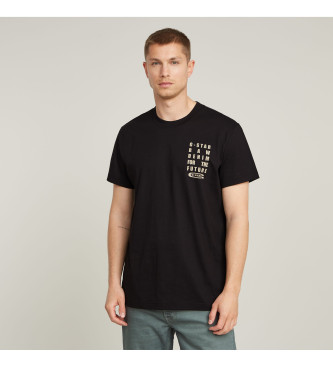 G-Star T-shirt Tekst zwart