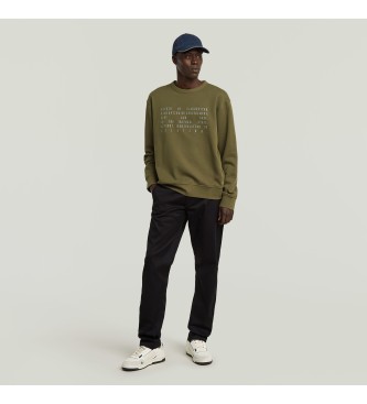 G-Star Sudadera Text Graphic verde