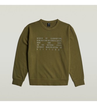 G-Star Sudadera Text Graphic verde