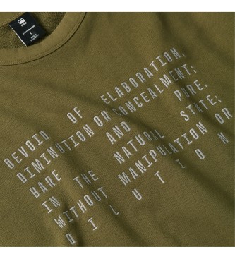 G-Star Sudadera Text Graphic verde