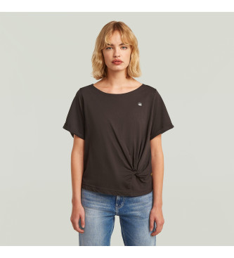 G-Star T-shirt brązowy węzeł