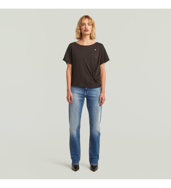 G-Star T-shirt brązowy węzeł