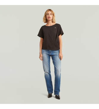 G-Star T-shirt brązowy węzeł