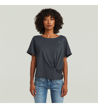 G-Star Granatowa koszulka z węzłem