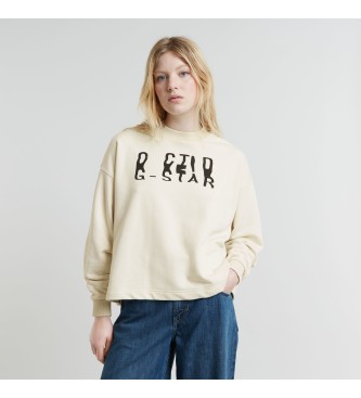 G-Star Chroma Graphic Loose sweatshirt i beige