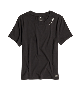 G-Star Top Faux Embro Logo zwart