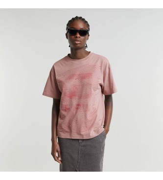 G-Star Faux Embro Lose Faux Embro T-Shirt rosa