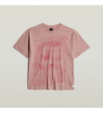 G-Star Faux Embro Loose Faux Embro T-shirt pink