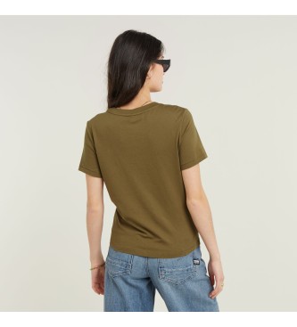 G-Star T-shirt verde con cucitura frontale