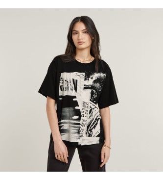 G-Star Top Multi Print Loose negro