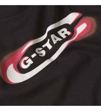 G-Star Old Skool Logo-T-Shirt schwarz