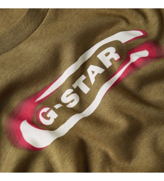 G-Star Old Skool Logo-T-Shirt grn