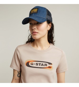 G-Star Old Skool Logo T-shirt roze