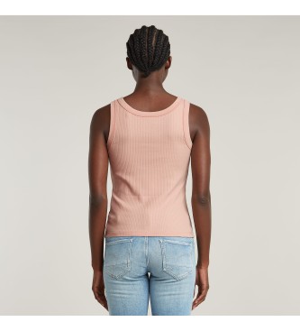 G-Star Slank Rib T-shirt roze
