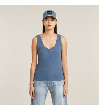 G-Star Slim Rib sleeveless T-shirt blue