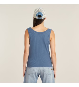 G-Star Slim Rib sleeveless T-shirt blue