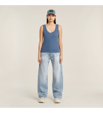 G-Star Slim Rib sleeveless T-shirt blue